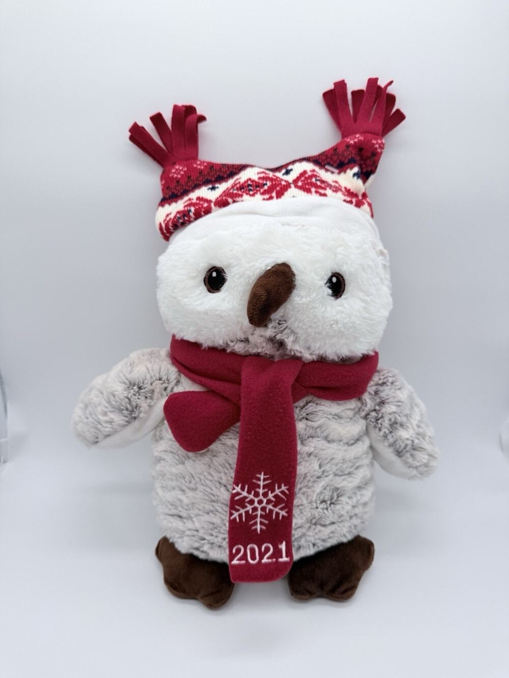Petsmart WONDER Snow Owl 2021 Collectible Plush Squeaky Dog Toy 13" Christmas